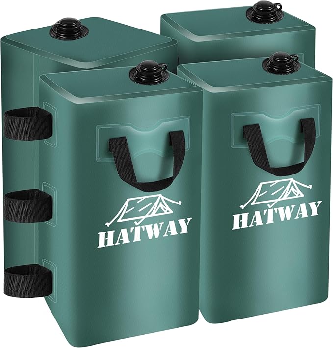 Canopy Weights,176 LBS Water Bag Set of 4 Leg Weights for Pop Up Canopy,Gazebo,Canopies,Tent-4 * 20L-Green