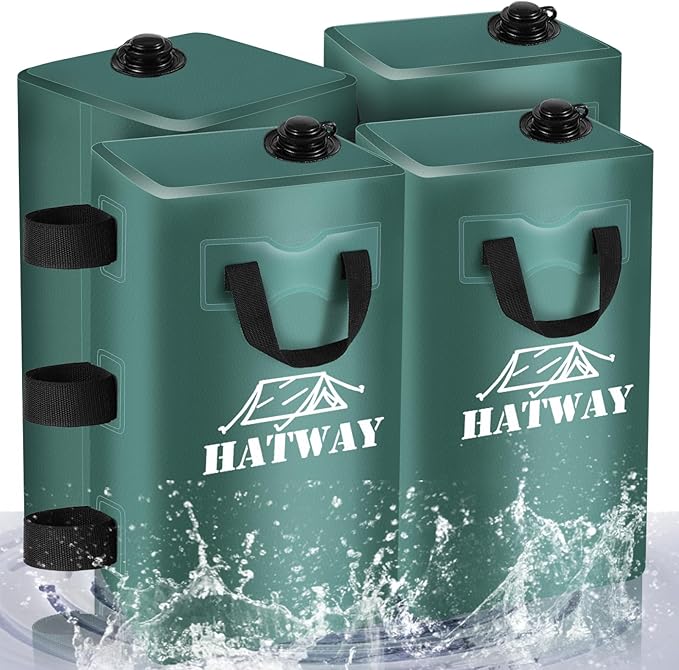 Canopy Weights,176 LBS Water Bag Set of 4 Leg Weights for Pop Up Canopy,Gazebo,Canopies,Tent-4 * 20L-Green