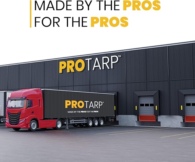 PROTARP Extra Heavy Duty 16 Mil Tarp Cover, Waterproof, UV Resistant, Rip and Tear Proof, Poly Tarpaulin with Reinforced Edges for Roof, Camping, Patio, Pool, Boat. (Silver/Black 40′ X 60′)