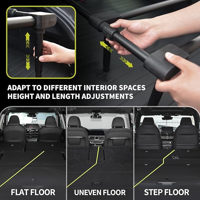 Folding Camping Cot for Adults,Heavy Duty Outdoor Bed with Adjustable Leg and Length 600D Oxford 400lbs Max, SUV Sleeping Platform for Traveling Black (High Legs-Complete)