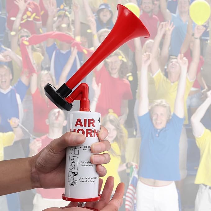 FARBIN Portable Air Horn pump Air Horn for Bear Dog Aluminum+ABS Loud Sound Hand Held Signal Horn Reusable Air Horns Safety Horn for Boating, Sports Events, Camping, Graduation