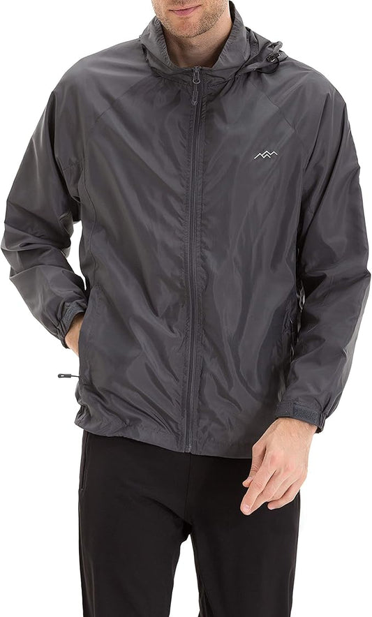 TRAILSIDE SUPPLY CO. Mens Windbreaker Jackets Lightweight Packable Jacket,Windproof and Dustproof