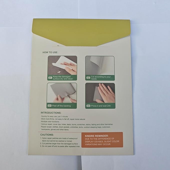 8 Pieces 7.87 x 5.9 inch Nylon Repair Patches Nylon Fabric Patch Self-Adhesive Nylon Repair Tape Waterproof Lightweight Outdoor Gear Repair Patch Kit for Down Jacket Clothing Tent Bag (Beige)