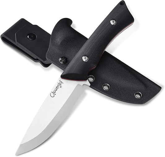 4.3-inch Fixed Blade Knife with Sheath，D2 stainless steel blade, double colour G10 handle,Outdoor Camping knives