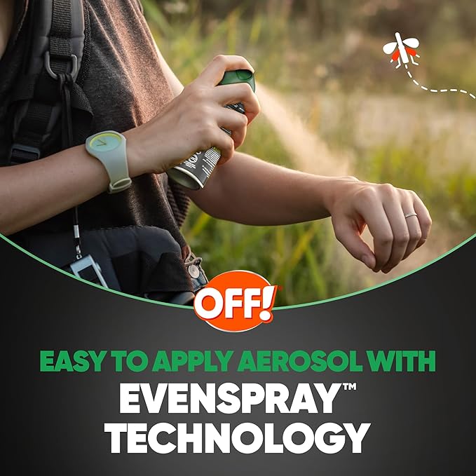OFF! Deep Woods Sportsmen Insect Repellent Aerosol, Bug Spray Containing 30% Deet, Protects Against Mosquitoes, 6 Oz, 4 Count