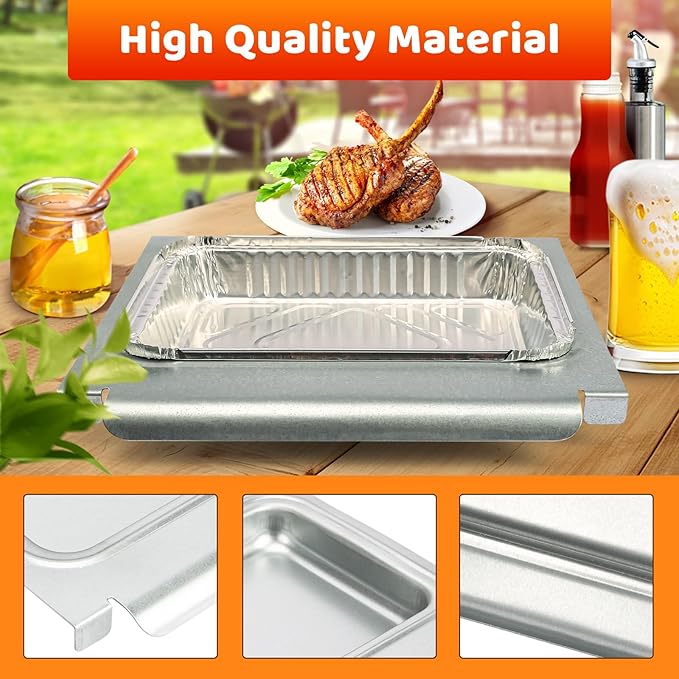 Uniflasy 69804 Grease Tray with 67047 Catch Pan for Weber Spirit 300 Series Gas Grills,Spirit E310 E320 E330 S310 S320 S330 Grills,Drip Tray with 10 Pack Aluminum Foil Liner,Replace Weber 69804 67047