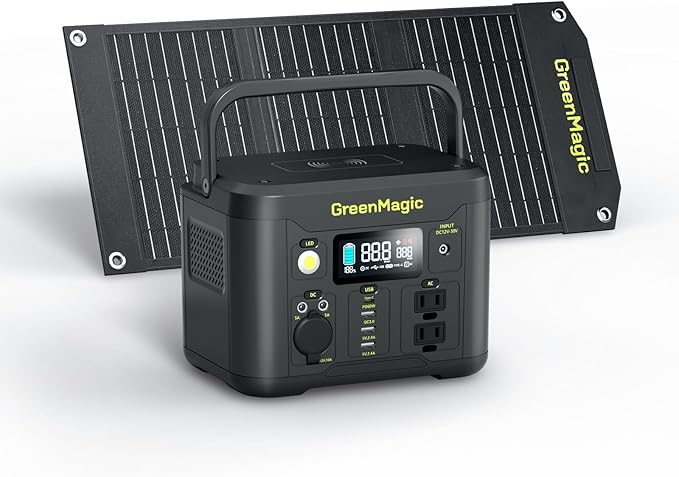 Portable Power Station, 330W 227Wh Lithium Battery, 120V Pure Sine Wave AC Outlet for Camping, Travel, Home Blackout
