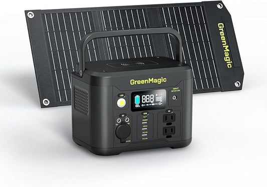 Portable Power Station, 330W 227Wh Lithium Battery, 120V Pure Sine Wave AC Outlet for Camping, Travel, Home Blackout