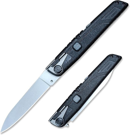7.7" Assisted Opening Pocket Knife,Small Button Lock EDC Folding Knife for Men Women, Sharp Outdoor Camping Survival Utility Knives Gift