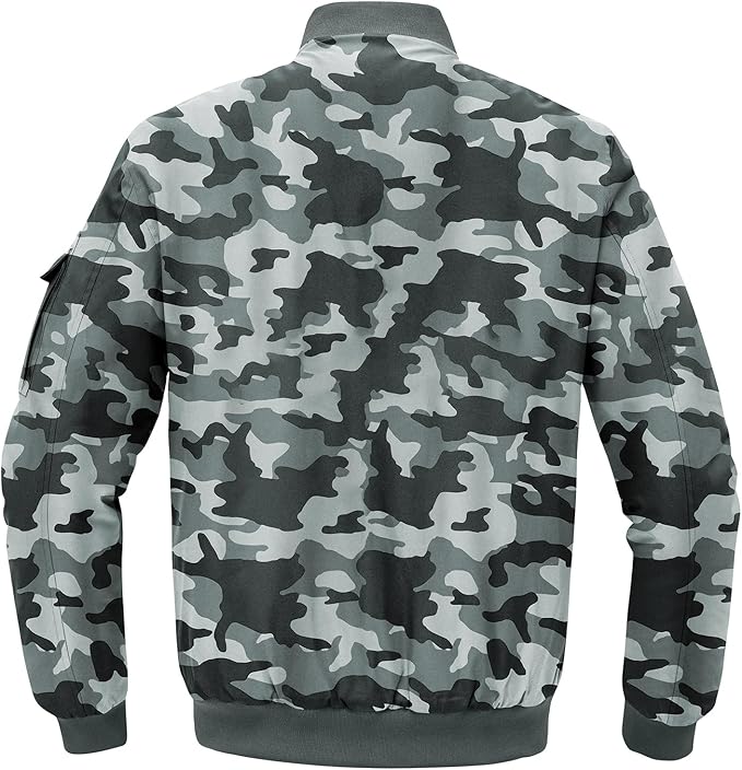 Gopune Men's Windproof Bomber Jacket Warm Water Resistant Windbreaker Winter Outwear Quilted Jackets Coats