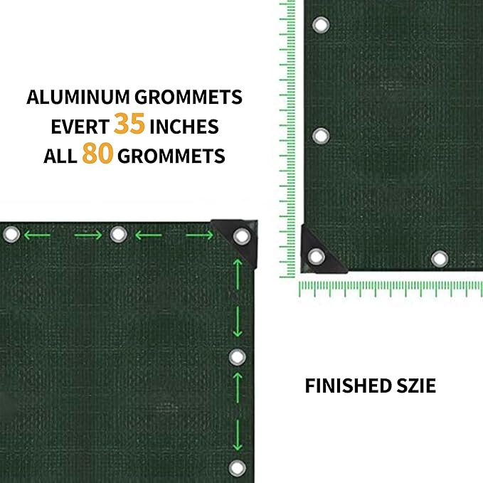 TARPAL 60x60 Feet Green Tarp Waterproof Multipurpose Protective Cover All Purpose Outdoor Poly Tarps Cover for Swimming Pool, Roof Waterproofing,Boat, car, Camping, firewood,Outdoor Furniture,etc