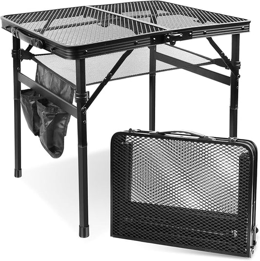 Folding Picnic Table for Grill Outdoor Camping Table with Portable Mesh Bag, Compact & Foldable for Easy Storage - Great for Picnic, Garden, Patio, Dining, BBQ, Party, Market 2Ft