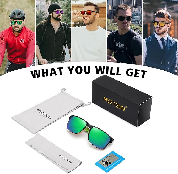 MEETSUN Polarized Sunglasses for Men Women Sports Driving Fishing Glasses UV400 Protection