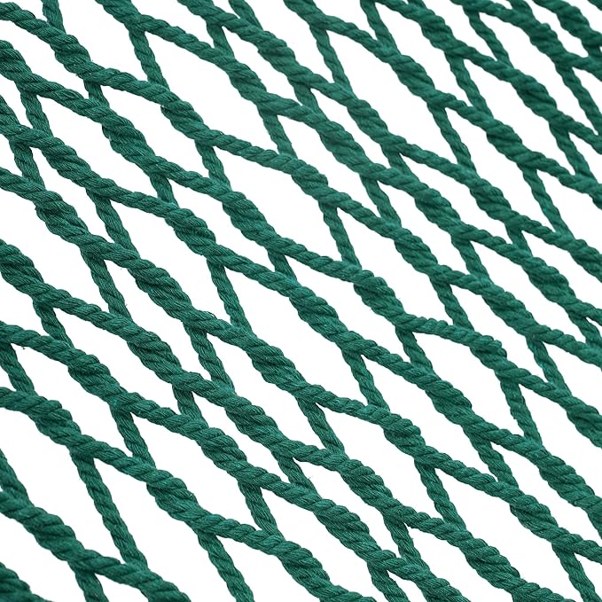 Lazy Daze Hammocks 12FT Double Rope Hammocks, Hand Woven Cotton Hammock with Pillow & Spreader Bar for Outside, Patio, Poolside, FIT 13-15 Foot Stand, Max 450 Lbs, Natural, 141 x 57 inches
