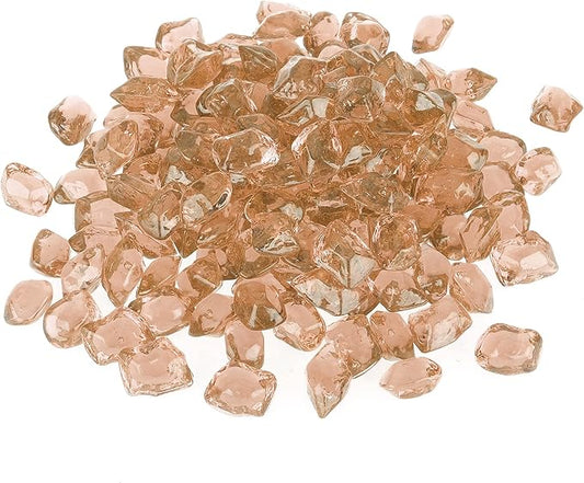 Stanbroil 10-Pound Fire Glass - 1/2 inch Polygon Fire Glass for Fireplace Fire Pit and Landscaping, Elegant Gold
