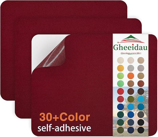 Canvas Repair Patch 9×11 Inch 3Pcs Waterproof Self-Adhesive Fabric Repair Patch for Tents,Boat Cover,Pop Up Canopy,Patio,Bags,Car Seats,Sofas,Furniture Cover(Burgundy)