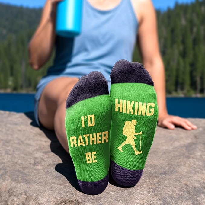 Hiking Socks - Perfect Outdoor Gifts for Outdoorsy Men and Women, Funny Christmas Socks for Hikers, Ideal Fitness Stocking Stuffers, Hiking Must-Haves, Essential Sports Accessories, Unique Hiker Gifts