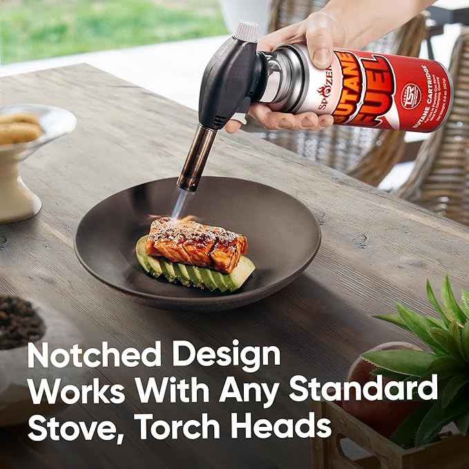 8oz Butane Canister, 227g Butane Gas For Camping Stoves And Torch Heads