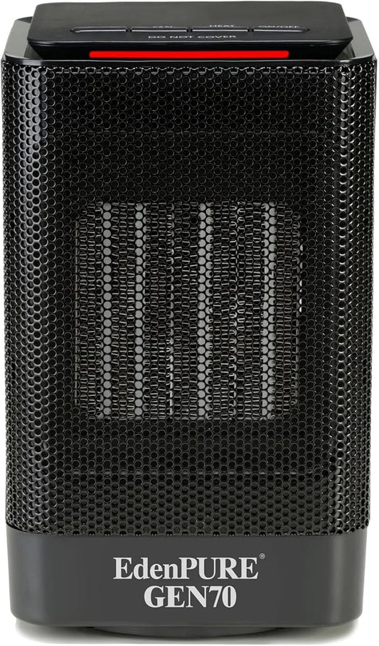 EdenPURE GEN70 Personal Heater – 950W Infrared Space Heater with Cooling Fan, Swivel Base, PTC Technology, Safe-Touch, Portable for Home, Office, or Travel
