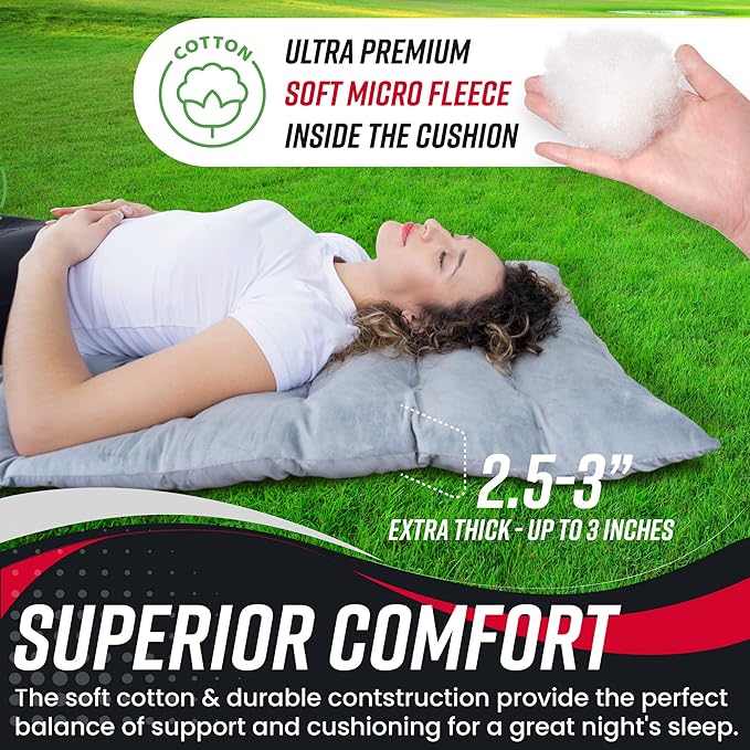 Vaygway Outdoor Camping Cot Pads Mattress- Soft Comfortable Lightweight Thick Cotton Sleeping Cot- Portable Hiking, Traveling, Backpacking Waterproof Bottom Pad Mattress