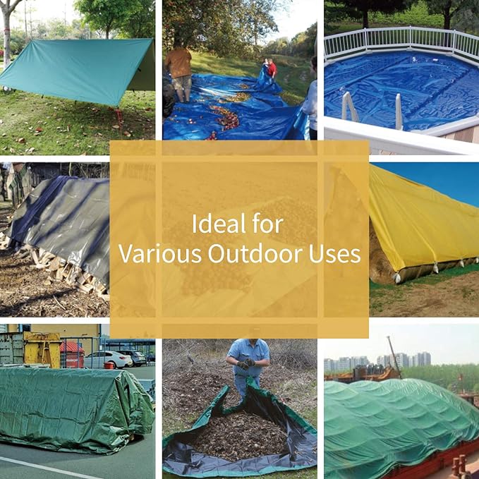 GUARD SHIELD Tarp Green Tarps Heavy Duty Waterproof 20x30 Feet Extra Large Outdoor Tarp Cover 12mil