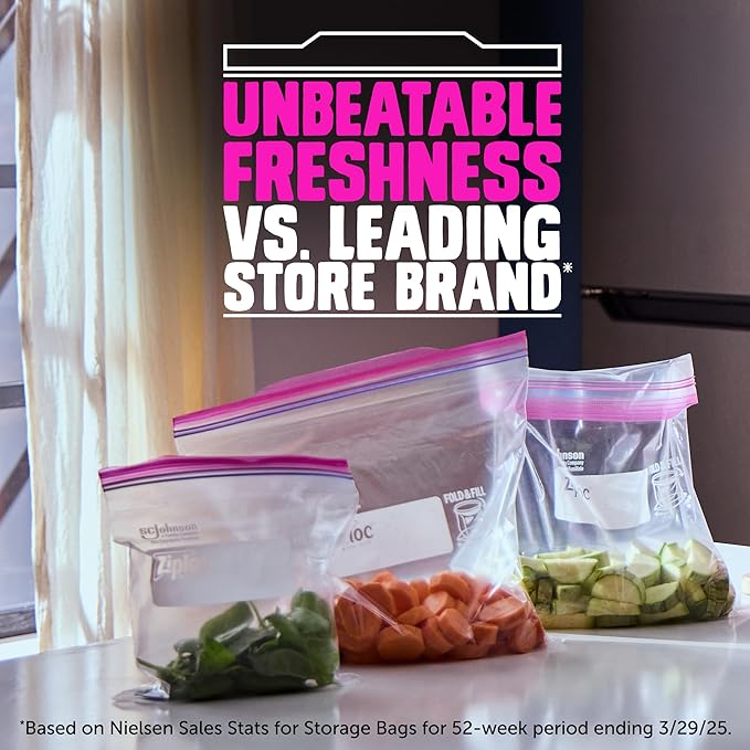 Ziploc Gallon Food Storage Bags, New Stay Open Design with Stand-Up Bottom, Easy to Fill, 30 Count (Pack of 4) (Packaging May Vary)