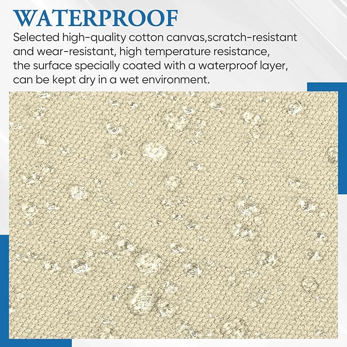 Canvas Patch 5.5 x 8 Inches 6Pcs Self-Adhesive Waterproof Canvas Patch Kit for Repairing Tents,Sofas,Boat Covers,Camping Chair,Awnings,Car Seats.(Beige Yellow)