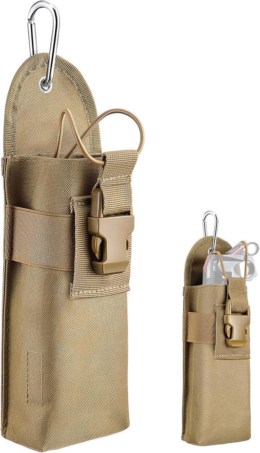 Bear Spray Holster with Quick Release Buckle (Spray Not Included), Nylon Holster with Hook & Loop for 7.9 & 9.2fl Oz Canister, Portable Pouch & Elastic Cord Design for Hiking Camping, Outdoor