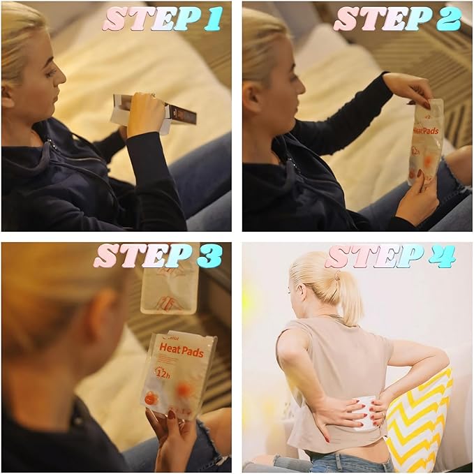 Hot Body Warmers - 30 Pack Disposable Adhesive Patches for Up to 12 Hours of Safe, Natural Heat, Ideal for Outdoor Activities like Skiing, Hiking & More, Fastest Activation for On-the-Go Warmth.