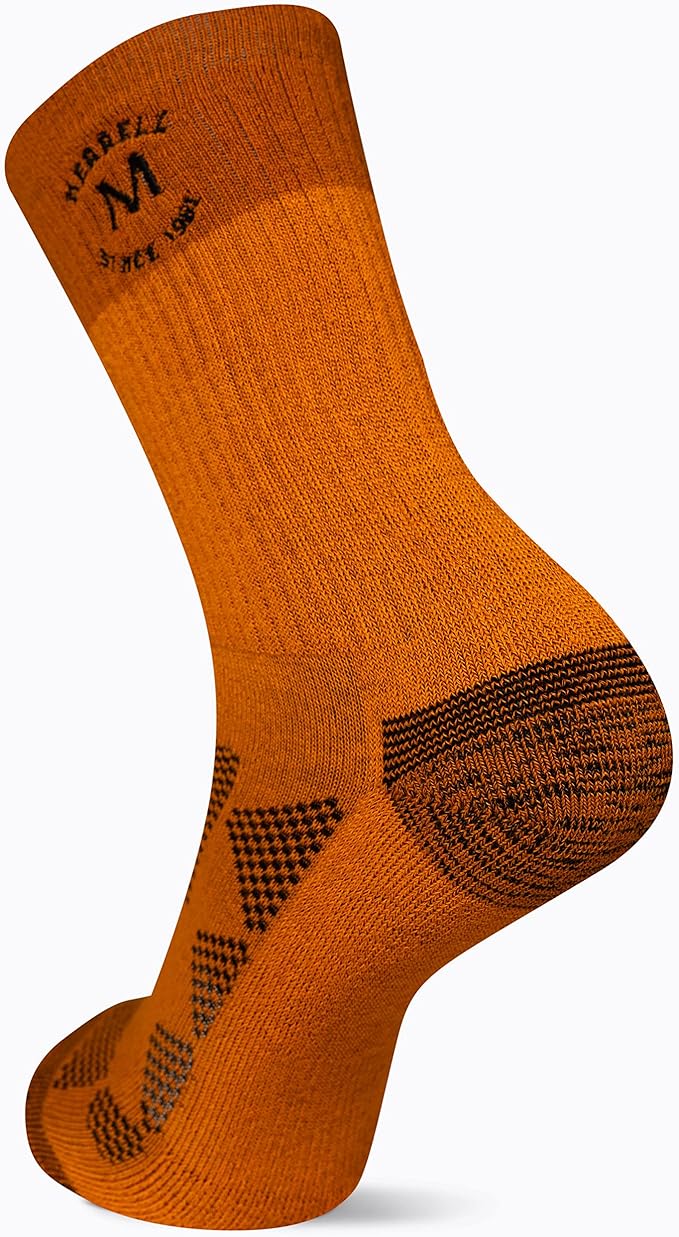 Merrell unisex-adult Men's and Women's Moab Hiking Mid Cushion Socks - Moisture Wicking & Arch Support