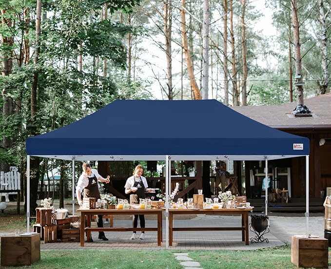 MASTERCANOPY Pop Up Canopy Tent Commercial Grade 10x20 Instant Shelter (Navy Blue)