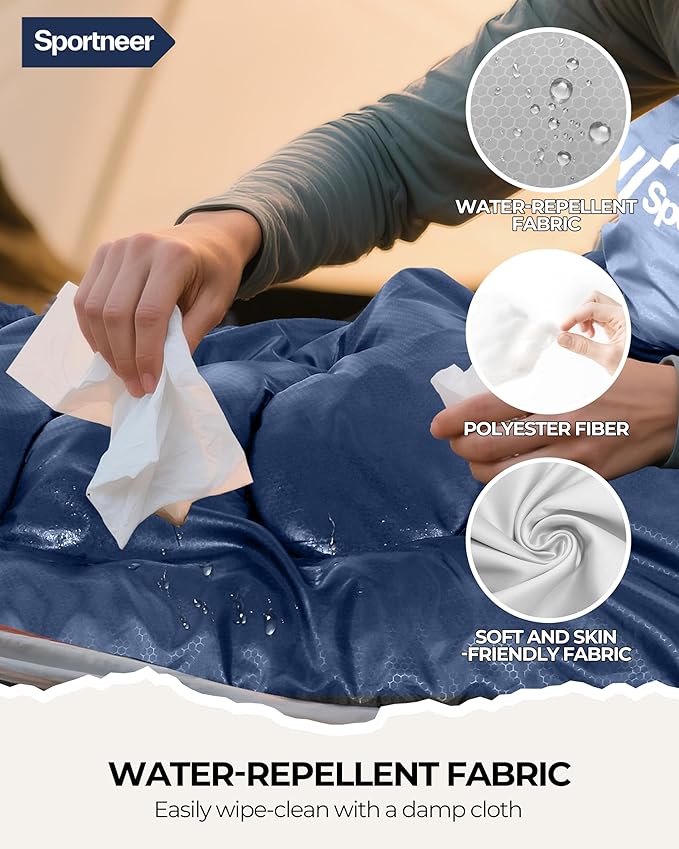 Sportneer Sleeping Bags for Adults, Warm & Cold Weather Sleeping Bag for Adults Kids Boys Girls - Lightweight Compact Camping Gear Equipment, Traveling, Backpacking, Hiking