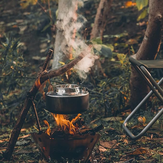 Fire-Maple Antarcti 1.5L Kettle Series | Portable Durable Bushcraft Gear Open Fire Kettle | SUS304 Stainless Steel