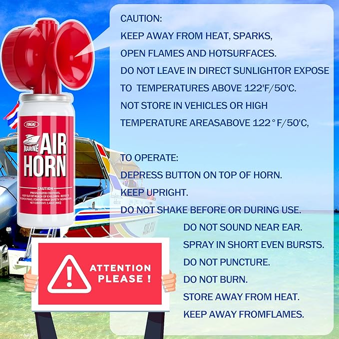 Air Horn 1.4oz 2pcs, Loud Mini Safety Boat Air Horn Can, Sports Event Starting Horn, Mini Small Compressed Blow Fog Bear Air, Celebrate Victory（2,Red）
