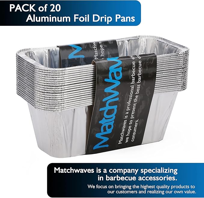 20 Pack Blackstone Grease Cup Liners, Grease Catcher Liner, Aluminum Foil Drip Pan for 28 and 36 inch Blackstone Griddle