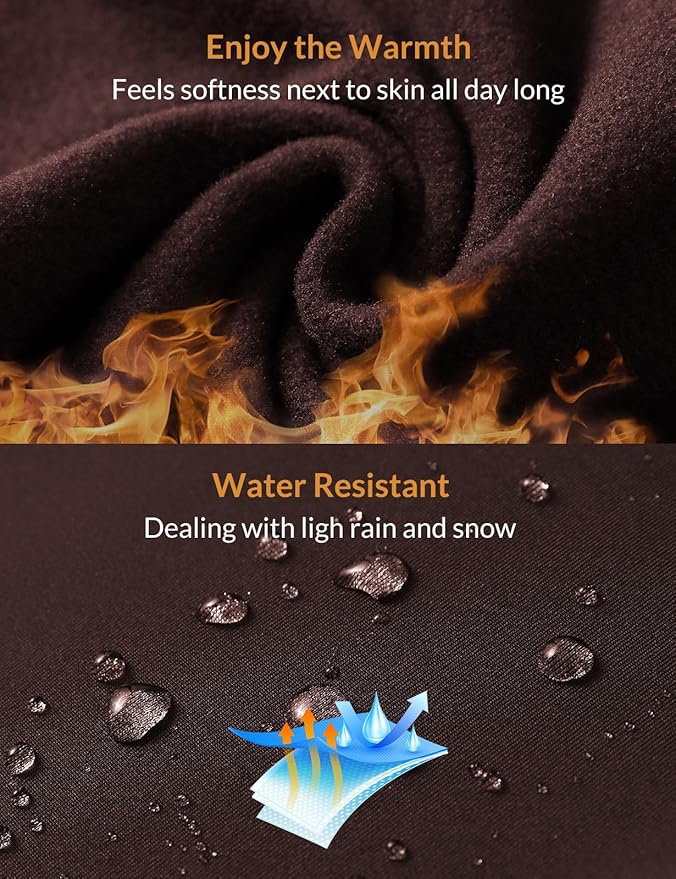 baleaf Women's Fleece Lined Pants Water-Resistant Sweatpants Winter Thermal Ski Hiking Running Joggers