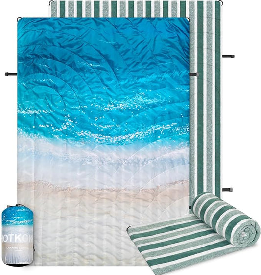 Hooded Outdoor Blanket,Camping Blanket Waterproof,Windproof Portable Warm for Stadium,Sports,Picnic,Car,Pets,56x75in
