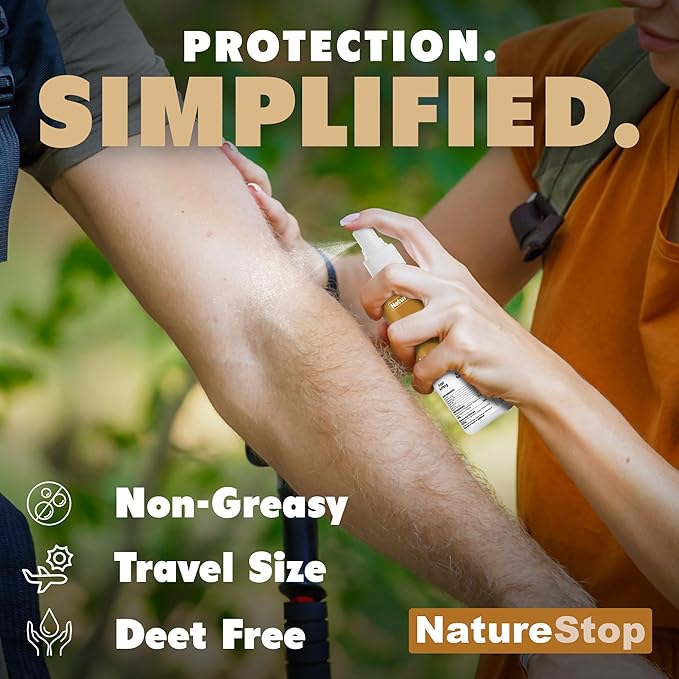 Eco-Friendly Bug Spray, DEET-Free Insect Repellent for Skin & Travel Use, 3 oz (90mL)