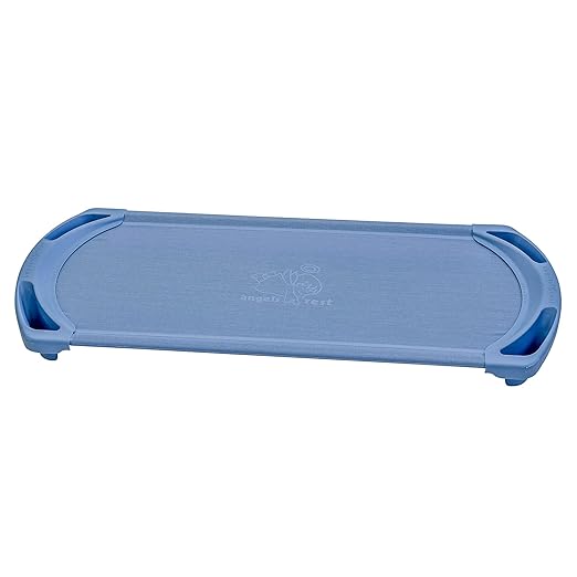 Children’s Factory SpaceLine Nap Cots, Kids Daycare and Preschool Sleeping Cot, Standard Size, Set of 4, Wedgewood Blue