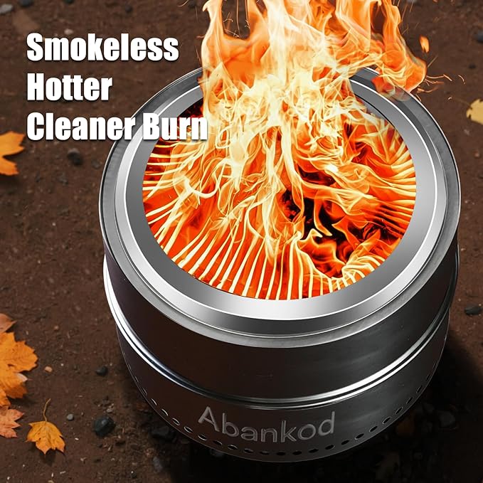 Smokeless Fire Pit Outdoor 20 inch Portable Fire Pit with Carry Bag, Stainless Steel Wood Burning Fire Pits for Camping, Picnic,Backyard Patio, Bonfires.