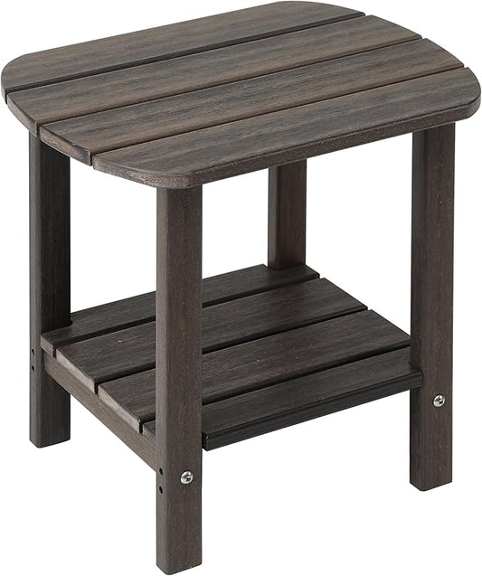 LZRS Side Table, Outdoor Side Tables, End Tables for Patio, Backyard,Pool, Indoor Companion, Easy Maintenance & Weather Resistant(Taupe)
