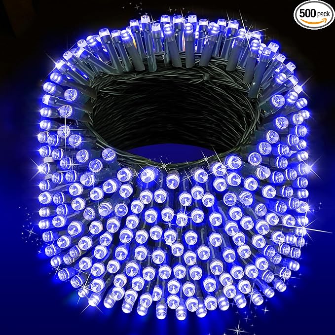 XURISEN 200FT Super Long String Lights, 500 LED with 8 Modes & Memory Timer - Plug in Twinkle Fairy Lights for Home, Xmas Party, Wedding