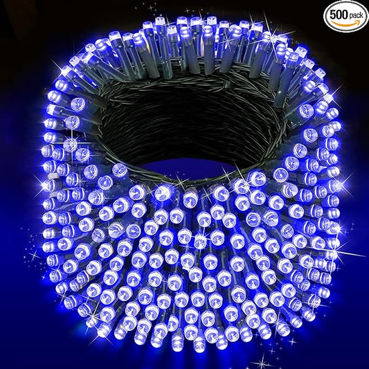 XURISEN 200FT Super Long String Lights, 500 LED with 8 Modes & Memory Timer - Plug in Twinkle Fairy Lights for Home, Xmas Party, Wedding