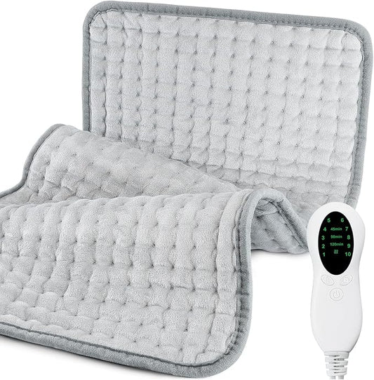 Heating Pad for Back Pain & Period Cramps Relief - Birthday Gifts for Women Men Mom Dad, Portable Electric Neck and Shoulder Heating Pads Large, 10 Heat Settings, ETL Certified, 12"x24"
