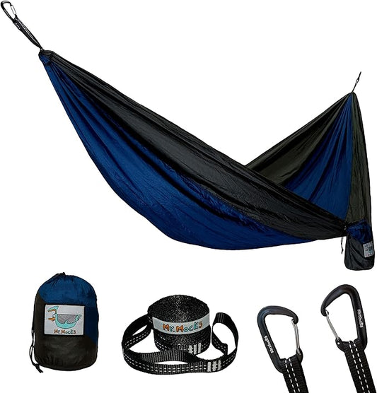 Camping Hammocks | Single Double and Bunk Bed Backpacking Hammock | Featherlite Outdoorsman Survival | hammok hamick hamock | (Midnight Rider, Single)