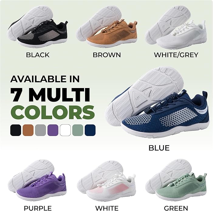 HF Cloud-Like Barefoot Shoes for Women & Men - Minimalist Shoes for Women, Arch-Support Breathable Splash-Proof Versatile Ergonomic Pain-Relief Posture-Improvement Hiking Boots Womens