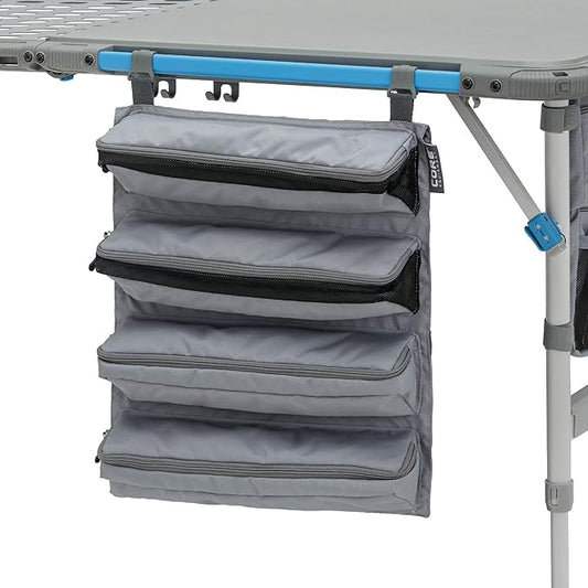 CORE Hanging Organizer | Fits The 4 Foot Outdoor FlexRail Camp & Cook Table | Portable for Beach, Picnic, Backyards, BBQ, Tailgate, Patio, and Party