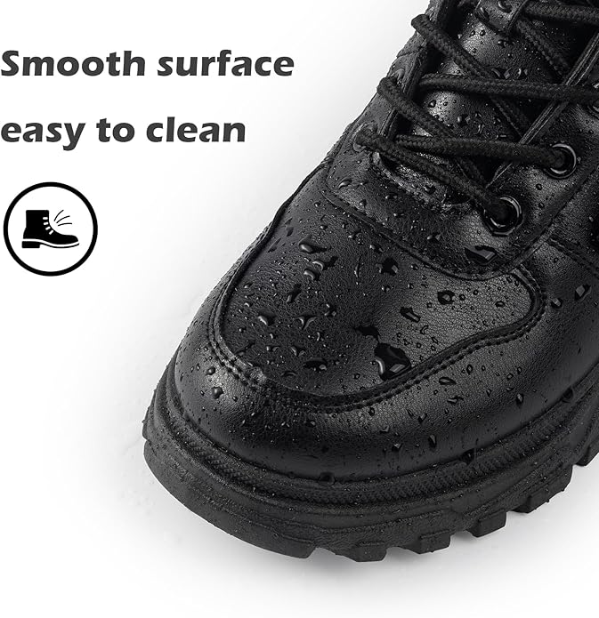 Womens Snow Boots Warm Winter Boots Ladies Fur Lined Ankle Boots Lace Up Outdoor Booties Anti-Slip Sneakers Waterproof Walking Shoes