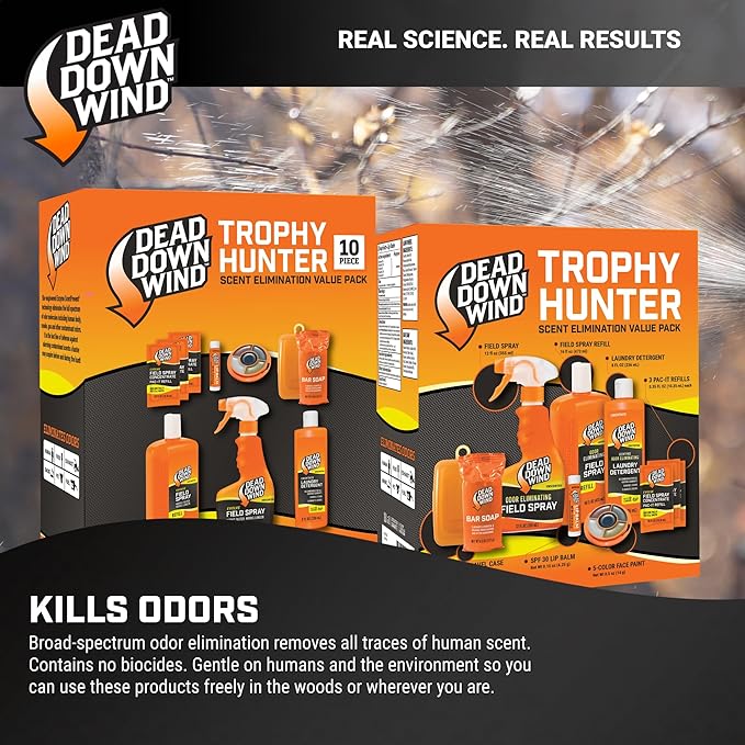 DEAD DOWN WIND Trophy Hunter Scent Eliminator, 10 Piece Kit