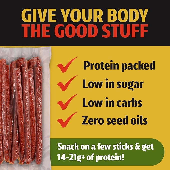 Long John Snacks Dried Salami Sticks - High Protein Smoked Meat Sticks Bulk Pack - Handcrafted From Fresh Premium Cuts of USA Beef and Pork - Low Carb, Gluten-Free, Keto Snacks - Italian, 16 Oz